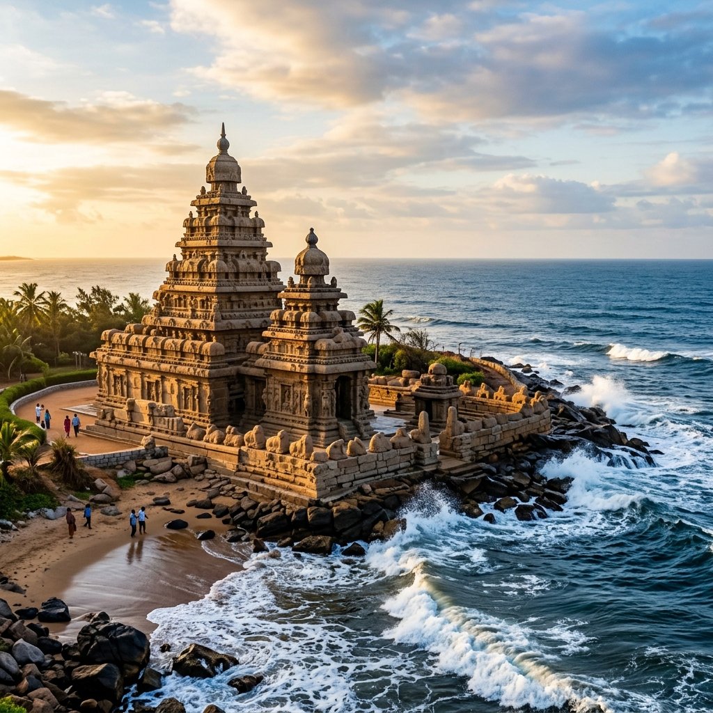 Chennai, Mahabalipuram Shore Temple & Pondicherry